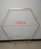 HULIANFU Outdoor Lawn Wedding Arch Shiny Metal Iron Frame Marry Backdrop Arch Artificial Flower Rack For Birthday Party DIY decorate