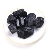 HULIANFU Natural Black Tourmaline Gravel Raw Gemstone Mineral Specimen Irregular Crystal Healing Advanced Collection Eliminate Magnetism
