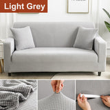 HULIANFU Thick Elastic Sofa Cover Slipcover for Living Room Stretch Polar Fleece Armchair Cover 1/2/3/4 Seater L Shape Corner Sofa Covers