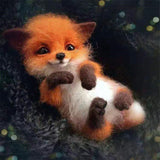 HULIANFU Non finished Handcrafted Pocket Animal Pet Doll Toy Wool Needle Felting Kit Dog Cat Fox Rabbit фетр для рукоделия фетр fieltro