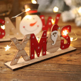 HULIANFU Wooden Christmas Door Wreath Oranments Wall Xmas Dec Merry Christmas Decor For Home  Happy New Year Naviidad Door Wreath