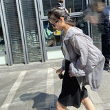 Hulianfu Basic Jackets Women Summer Sun-proof Loose Solid Simple Ulzzang Vintage Fashion Soft Ladies Chic New Daily Clothing Leisure Fit