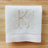 HULIANFU Letters Embroidery  Table Napkin  White Wedding Party Holiday  Decorative  Towel  Rectangular  Hand Towels
