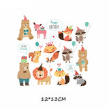 HULIANFU Iron on Cute Animal Patches Set for Clothing DIY T-shirt Applique Vinyl Unicorn Heat Transfer Clothes Stickers Thermal Press T