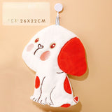HULIANFU Lovely Cartoon Handkerchief Towel Hanging Absorbent Coral Velvet Wipe a Towel Household Kitchen Quick Drying Hand Cloth
