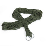 HULIANFU Portable Nylon Mesh Hammock Sleeping Bed For Outdoor Travel Camping Blue Green Red Hanging Folding Patio Swing Chair Furniture