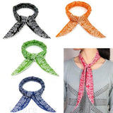 HULIANFU Summer Ice Cooling Wrap Tie 5Colors Non-toxic Neck Arm Cooler Scarf Body Headband Towel Bandana Free Shippin g