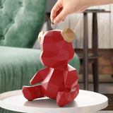 HULIANFU Piggy Bank Teddy Bear Figurines Money Box Gift Wedding Storage Box Money For Children Coins Holders Box Kids Toy Coin Bank