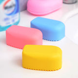 HULIANFU small Silicone Laundry Wash Board 1pc New Candy Color Non-slip Mini Washboard Scrubbing Brush Handheld Cleaning tool