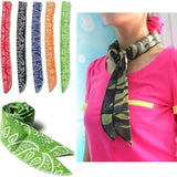 HULIANFU Summer Ice Cooling Wrap Tie 5Colors Non-toxic Neck Arm Cooler Scarf Body Headband Towel Bandana Free Shippin g