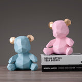 HULIANFU Piggy Bank Teddy Bear Figurines Money Box Gift Wedding Storage Box Money For Children Coins Holders Box Kids Toy Coin Bank