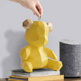 HULIANFU Piggy Bank Teddy Bear Figurines Money Box Gift Wedding Storage Box Money For Children Coins Holders Box Kids Toy Coin Bank