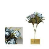 HULIANFU 2023 5 Head Bouquet Peony Artificial Flowers Small White Silk Peonies Fake Flowers Wedding Party Home Decoration Rose Flower Pink Art