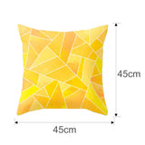 HULIANFU New Style Geometric Yellow Pillowcase Decorative Cushion For Sofa DIY Printed Pillow Chair Car Cushion Christmas Home Decoration