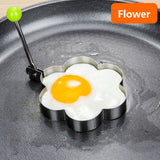 HULIANFU Stainless Steel 5Style Fried Egg Pancake Shaper Omelette Mold Mould Frying Egg Cooking Tools Kitchen Accessories Gadget Rings