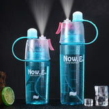HULIANFU New 400/600Ml 3 Color Solid Plastic Spray Cool Summer Sport Water Bottle Portable Climbing Outdoor Bike Shaker My Water Bottles