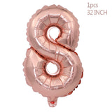 HULIANFU Rose Gold Confetti Baloons Foil Champagne Star Balloon Wedding Latex Ballon globos BabyShower Birthday Party Decoration Supplies