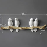 HULIANFU Wall Decorations Home Accessories Living Room Hanger Resin Bird hanger key kitchen Coat Clothes Towel Hooks Hat Handbag Holder