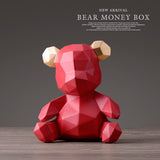 HULIANFU Piggy Bank Teddy Bear Figurines Money Box Gift Wedding Storage Box Money For Children Coins Holders Box Kids Toy Coin Bank