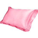 HULIANFU Pure Emulation Silk Satin Pillowcase Comfortable Pillow Cover Pillowcase For Bed Throw Single Pillow Covers