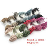 HULIANFU 2023 Lucia Crafts 144/420/600/1000pcs /Lot  Flowers Stamen 2mm  DIY Artificial Flowers  Wreath For Wedding Party Home Decor  D0401