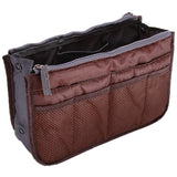 HULIANFU Organizer Insert Bag Women Nylon Travel Insert Organizer Handbag Purse Large liner Lady Makeup Cosmetic Bag Cheap Female Tote