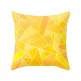 HULIANFU New Style Geometric Yellow Pillowcase Decorative Cushion For Sofa DIY Printed Pillow Chair Car Cushion Christmas Home Decoration
