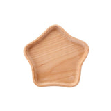 HULIANFU Natural Beech Cartoon Food Tray Wooden Cup Breakfast Plate Large Solid Wood Tableware Cake Snack Fruit Tray Safe baby Food Bowl