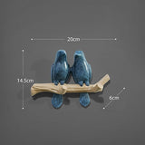 HULIANFU Wall Decorations Home Accessories Living Room Hanger Resin Bird hanger key kitchen Coat Clothes Towel Hooks Hat Handbag Holder