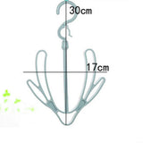 HULIANFU Rack Shelf Storage Shoes Clothes Hanger Clamps Rotated Balcony Hanging Hook