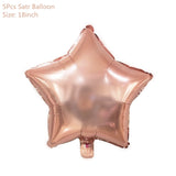 HULIANFU Rose Gold Wedding Birthday Party Balloons Happy Birthday Letter Foil Balloon Baby Shower Anniversary Event Party Decor Supplies