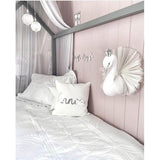 HULIANFU Swan Doll Stuffed Toys Wall Art Decor Golden Crown 3D Swan Wall Hanging Girl Bedroom Decoration Wedding Birthday Party Supplies