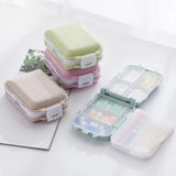 HULIANFU Pill Box Wheat Sealed 8 Grids Pill Container Organizer Health Care Drug Travel Divider 7 Day Pill Storage Bag Travel Pill Cases