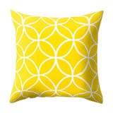 HULIANFU New Style Geometric Yellow Pillowcase Decorative Cushion For Sofa DIY Printed Pillow Chair Car Cushion Christmas Home Decoration