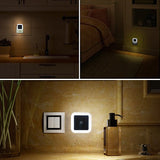 HULIANFU LED Night Light Mini Light Sensor Control 110V 220V EU US Plug Nightlight Lamp For Children Kids Living Room Bedroom Lighting