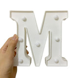 HULIANFU Luminous LED Letter Night Light Creative 26 English Alphabet Battery Lamp Romantic Wedding Party Decoration Christmas Gift 16cm