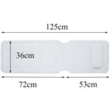 HULIANFU Non Slip BathTub Mat Suction Cup Bath Tub Pillow Long SPA Pillows Neck Cushion Hangable Bathroom Accessories Dropshipping