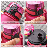 HULIANFU UZSPACE Sport Water Bottle 500/1000ML Portable Leakproof Outdoor Shaker My Bottle Tritan Plastic Eco-Friendly Drinkware BPA Free
