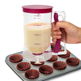 HULIANFU NICEYARD 900ml Cream Separator Batter Pastry Dough Dispenser for Cupcake Pancake Cake Muffin Kitchen Baking Tool Measuring Cup
