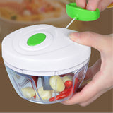 HULIANFU Kitchen Pulling Manual Food Rope Processor Shredder Vegetable Meat Garlic Onion Chopper Slicer Household Hand Mincer Tool