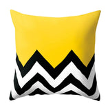 HULIANFU New Style Geometric Yellow Pillowcase Decorative Cushion For Sofa DIY Printed Pillow Chair Car Cushion Christmas Home Decoration