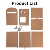HULIANFU MDF Wedding Card Boxes for Decoration of Celebrations and Events Country Wedding Urn Treasury DIY Gift Card Box with Lock Keys