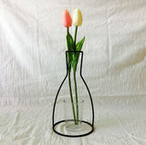 HULIANFU Retro Iron Line Flowers Vase Metal Plant Holder Modern Solid Home Decor Nordic Styles Iron Vase