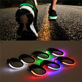 HULIANFU LED Luminous Shoe Clip Light Outdoor Running cycling Bicycle RGB Novelty Lighting Safety Night Warn lamp Glowing zapato ciclismo