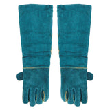 HULIANFU New Anti-bite Safety Bite Gloves For Catch Dog Cat Reptile Animal Ultra Long Leather Green Pets Grasping Biting Protective Glove