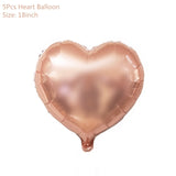 HULIANFU Rose Gold Confetti Baloons Foil Champagne Star Balloon Wedding Latex Ballon globos BabyShower Birthday Party Decoration Supplies