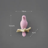 HULIANFU Wall Decorations Home Accessories Living Room Hanger Resin Bird hanger key kitchen Coat Clothes Towel Hooks Hat Handbag Holder