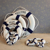 HULIANFU Studio Props Wall Hanging Fashion  Hand Made Nautical Home Decor   Life Buoy Crafts Living Room Decoration