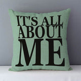 HULIANFU Popular phrase words letters printed couch cushion home decorative pillows 45x45cm square cushions without core "Love you more"