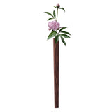 HULIANFU Nordic Handmade Solid Wood Wall Vase Hydroponic Flower Plant Pot Bonsai Glass Bottle Home Bar Restaurant Decor Entrance Ornament
